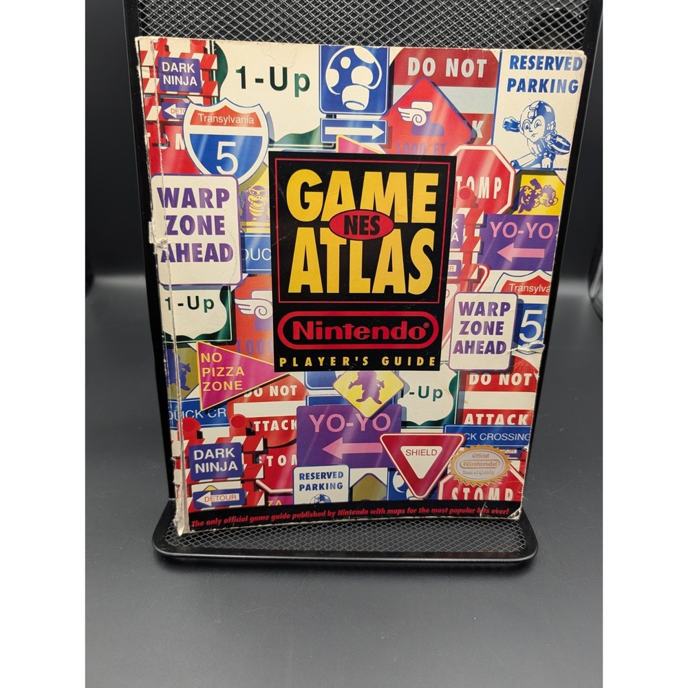 Official Nintendo Game NES Atlas Players Guide Strategy Book Game Magazine 1991